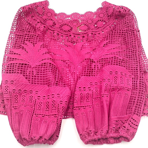 FARM Rio Pink Lace Top - Picture 6 of 16